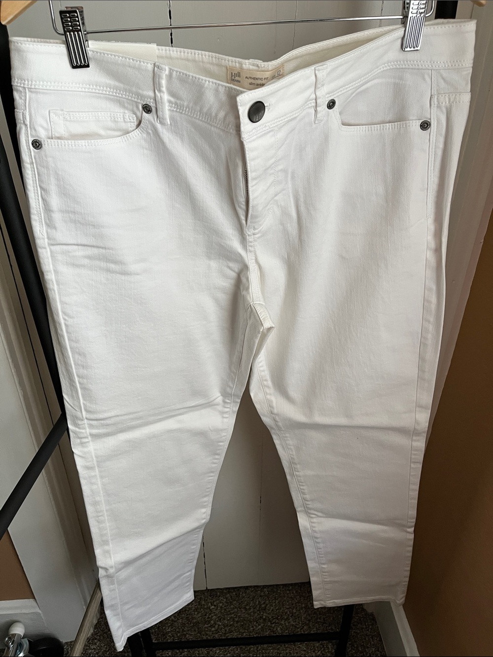 J. Jill White Slim Ankle Denim Jeans